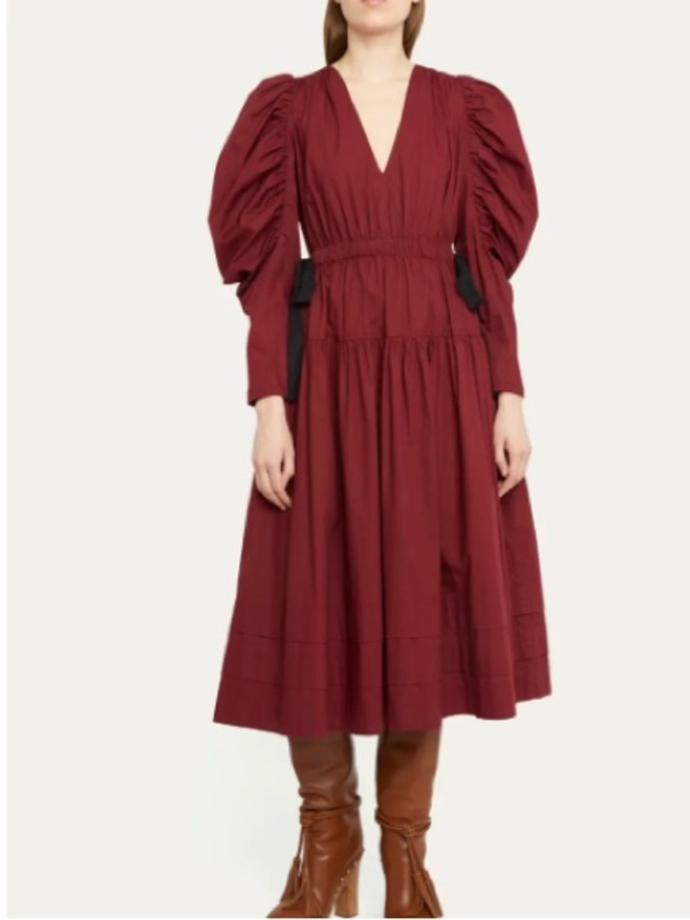 Ulla Johnson Althea Puff Sleeve Midi Dress